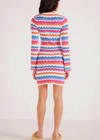 Minkpink Wilma Pointelle Knit Dress - Coral Stripe-Hand In Pocket
