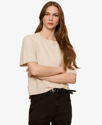 Sanctuary Perfect Sweater Tee - Heather Dark Bone-Hand In Pocket