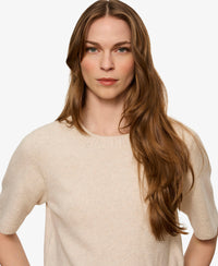 Sanctuary Perfect Sweater Tee - Heather Dark Bone-Hand In Pocket