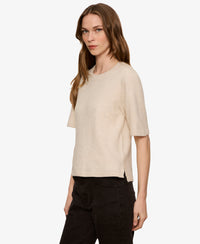 Sanctuary Perfect Sweater Tee - Heather Dark Bone-Hand In Pocket
