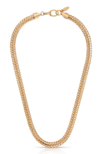 Woven Chain Necklace: 18k Gold Plated / One Size
