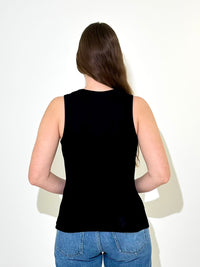 Bobi Scoop Neck Tank - Black-Hand In Pocket