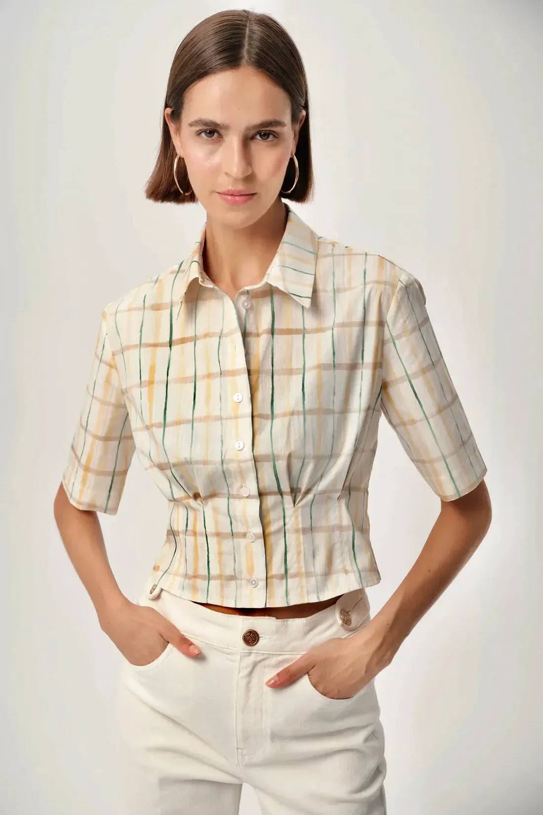 Exquise Alezae Shirt - Multi Color-Hand In Pocket