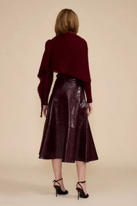 Lucy Paris Vi MIDI Skirt - Wine