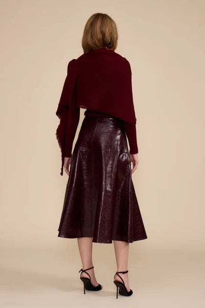 Lucy Paris Vi MIDI Skirt - Wine