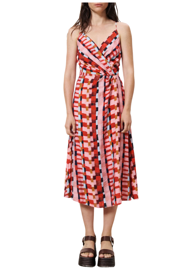 FRNCH Atika High Neck Halter Maxi Dress