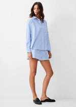 French Connection Stripe Shirting Short-Hand In Pocket