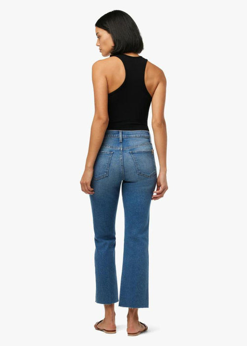 Callie Cropped Bootcut Raw Hem - Glimpse-Hand In Pocket