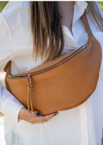 Ciel Sling Bag-Camel-Hand In Pocket