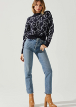 ASTR The Label Saira Sweater-Navy ***FINAL SALE***-Hand In Pocket