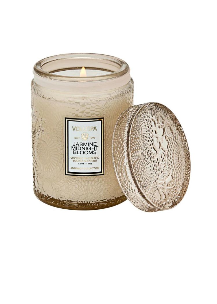 Voluspa 5.5oz Small Jar Candle - Jasmine Midnight Blooms-Hand In Pocket