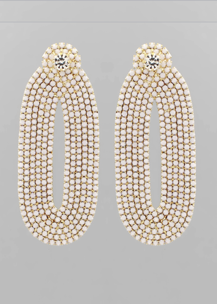 Anisa Beaded Drops-White-Hand In Pocket
