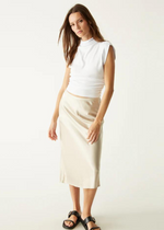 Michael Stars Leila Bias Cut Midi Skirt - Cement-Hand In Pocket