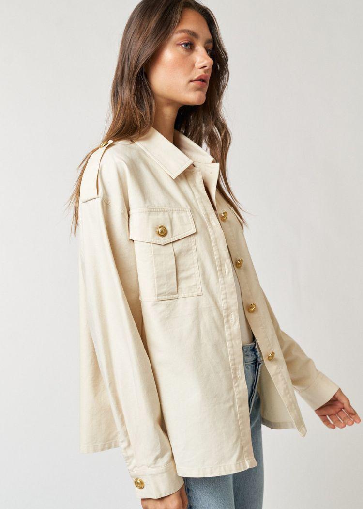 Stacy Button Detail Jacket ***FINAL SALE***-Hand In Pocket