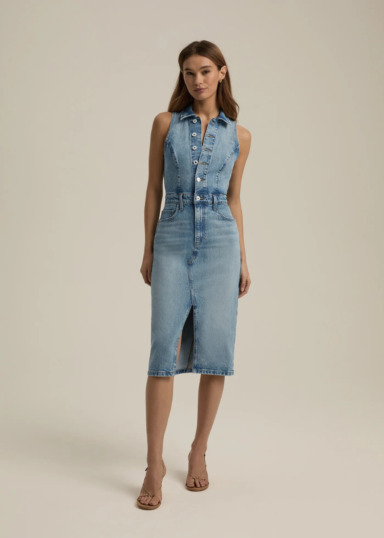 Favorite Daughter The Halter City Dress  Hand In Pocket