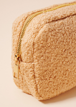 Teddy Cosmetic Pouch - Tan-Hand In Pocket