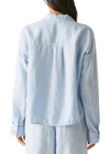 Michael Stars Gracie Button Down Shirt-Water-Hand In Pocket
