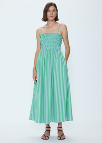 Pistola Bianca Dress - Green/Blue-Hand In Pocket