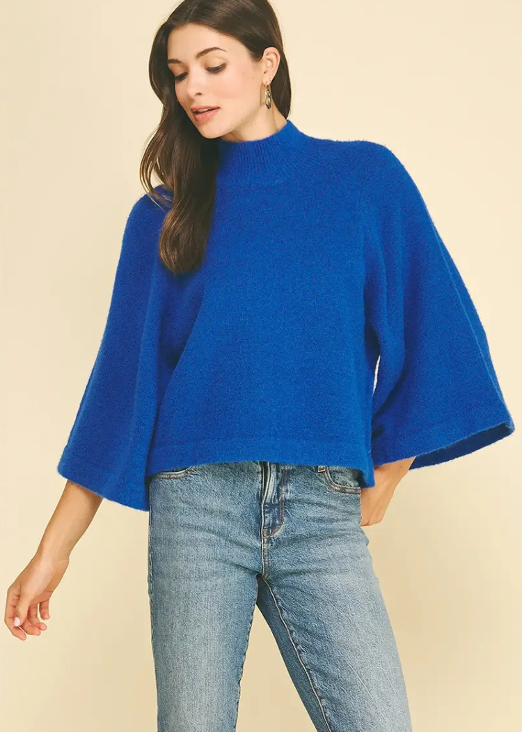 Thea Sweater - Royal Blue-Hand In Pocket