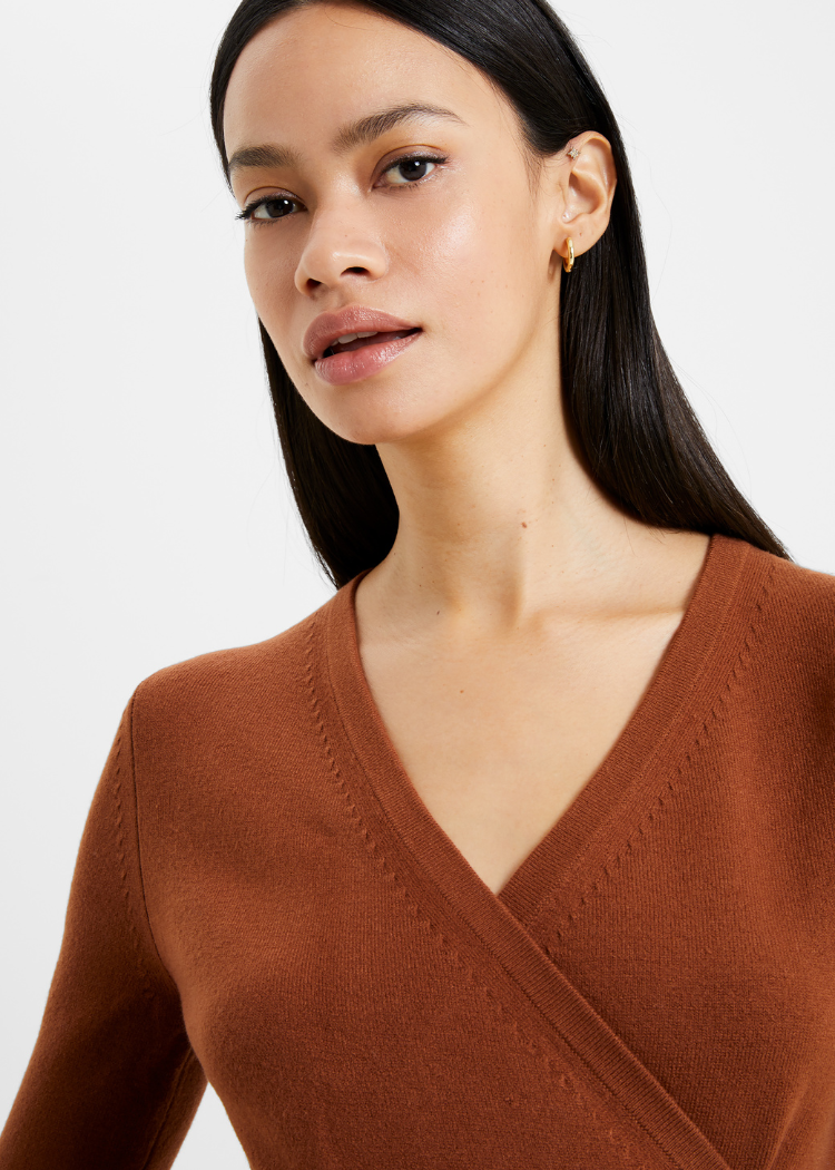French Connection Babysoft Wrap Mini Dress-Hand In Pocket