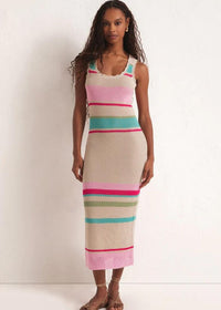 Z Supply Ibiza Stripe Sweater Dress- Natural ***FINAL SALE***-Hand In Pocket