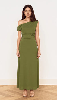 MINKPINK Aster Mesh Midi Dress - Khaki