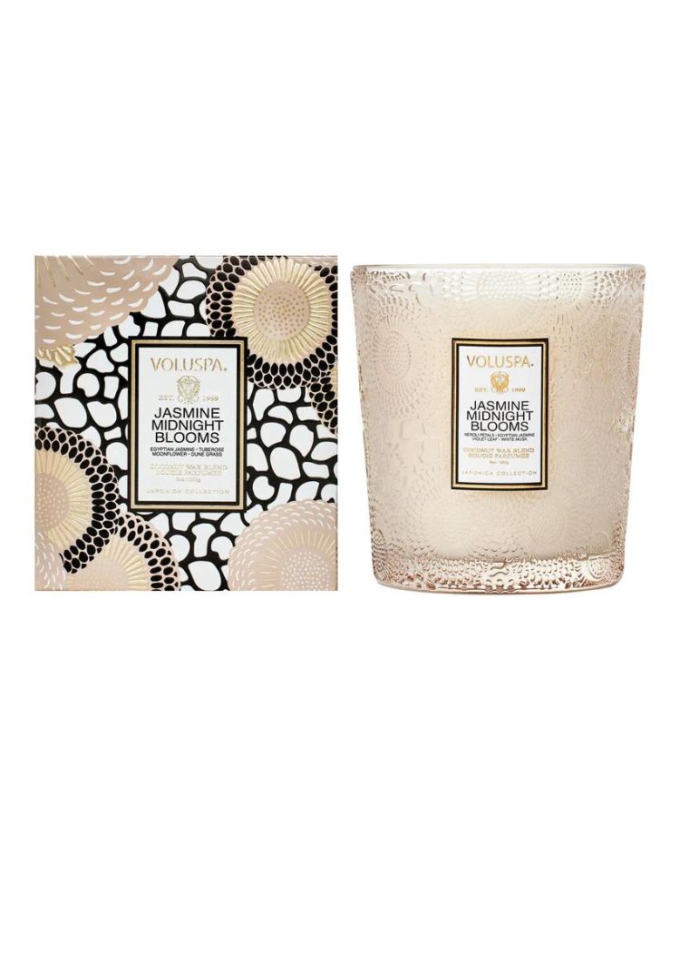 Voluspa 9oz Classic Jar Candle - Jasmine Midnight Blooms-Hand In Pocket