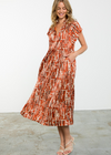 Mariana Short Sleeve Print Dress-Hand In Pocket