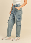 Grayson Denim Utility Jogger Pants-Hand In Pocket