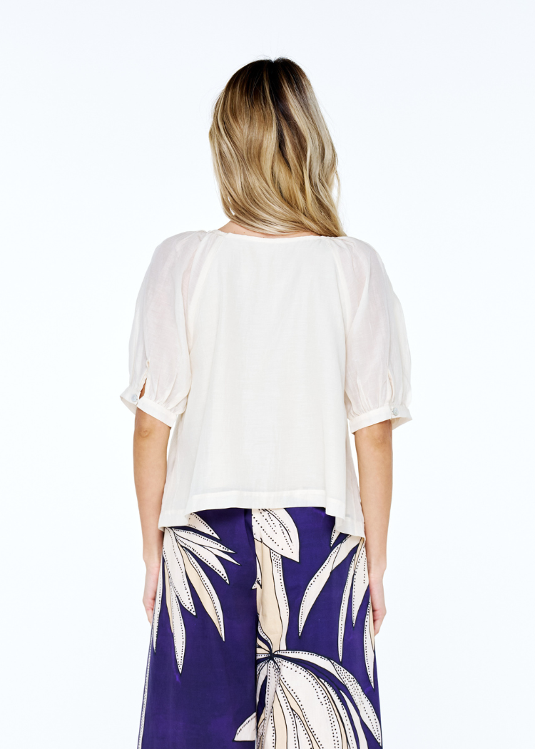 Ciebon Mazie Blouse - Chalk-Hand In Pocket