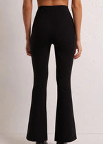 Z Supply Do It All Flare Pant- Black-Hand In Pocket