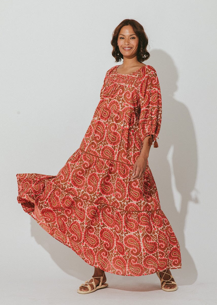 Cleobella Kamala Kaftan Dress-Hand In Pocket