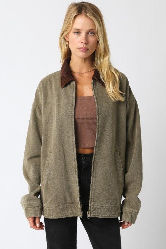 Eli Barn Jacket- Olive