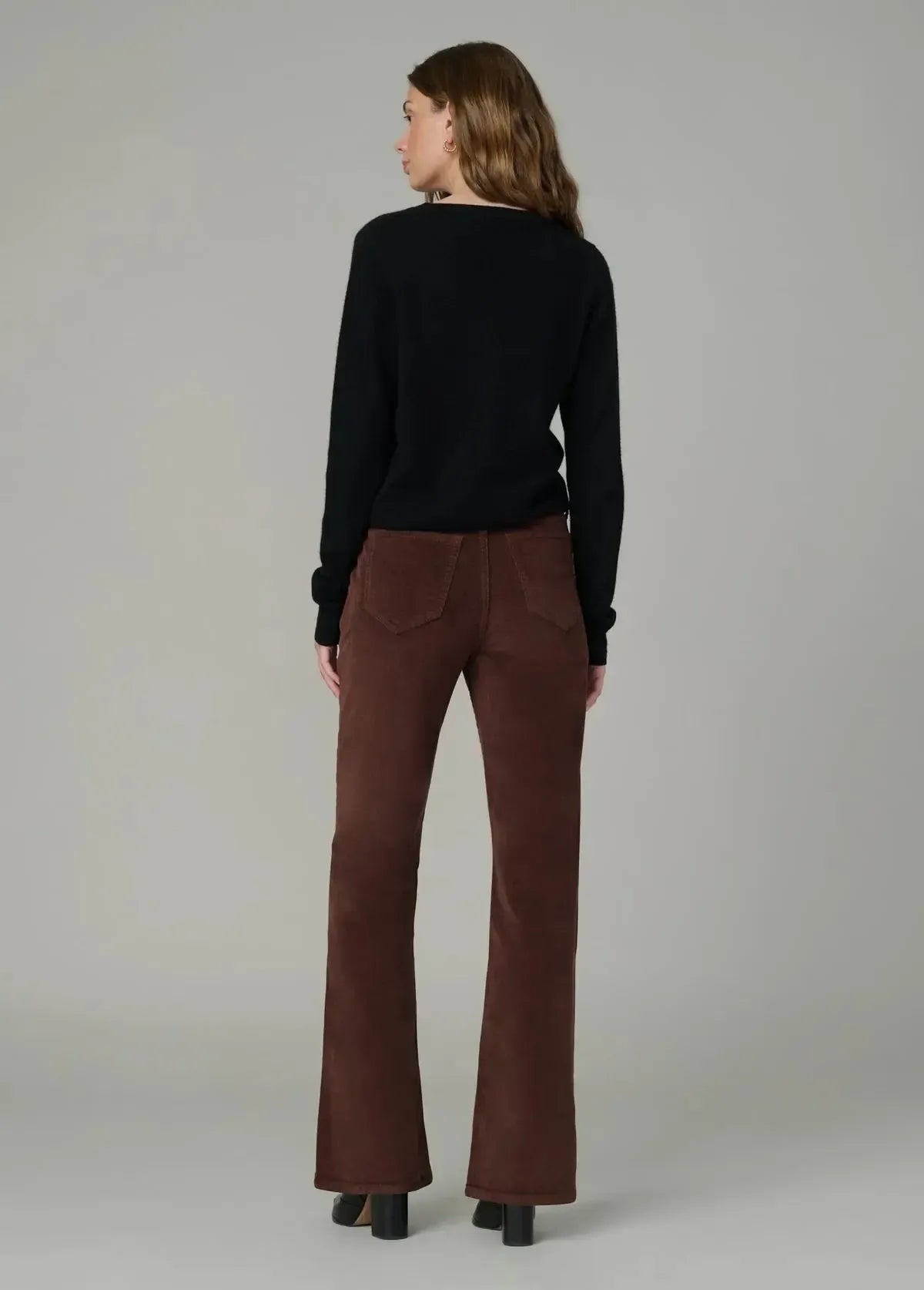 Joe's Jeans The Provocateur Petite Bootcut - Chocolate-Hand In Pocket