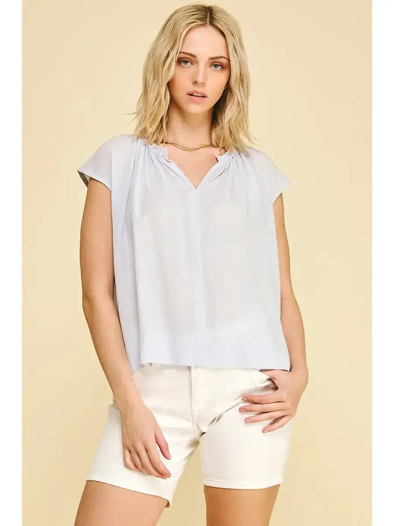 Palmer Top - Steel Blue-Hand In Pocket