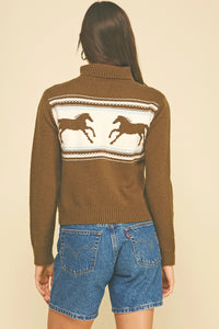 Fina Pony Cardigan - Brown