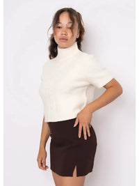 RD Style Sharee Short Sleeve Sweater- Winter White