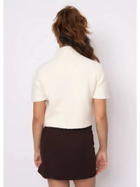 RD Style Sharee Short Sleeve Sweater- Winter White