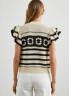 Rails Penelope Top - Oat Navy Crochet Stripe-Hand In Pocket