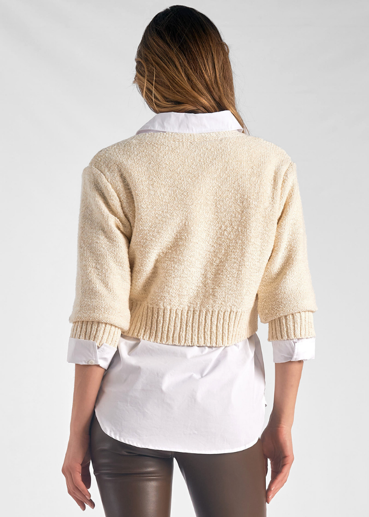 Elan Sonia Cardigan - Off White-Hand In Pocket