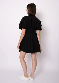 RD Style Lorine Poplin Shirt Dress - Black-Hand In Pocket