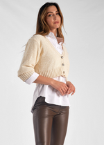 Elan Sonia Cardigan - Off White-Hand In Pocket