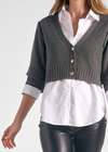 Elan Sonia Cardigan - Gunmetal Grey ***FINAL SALE***-Hand In Pocket