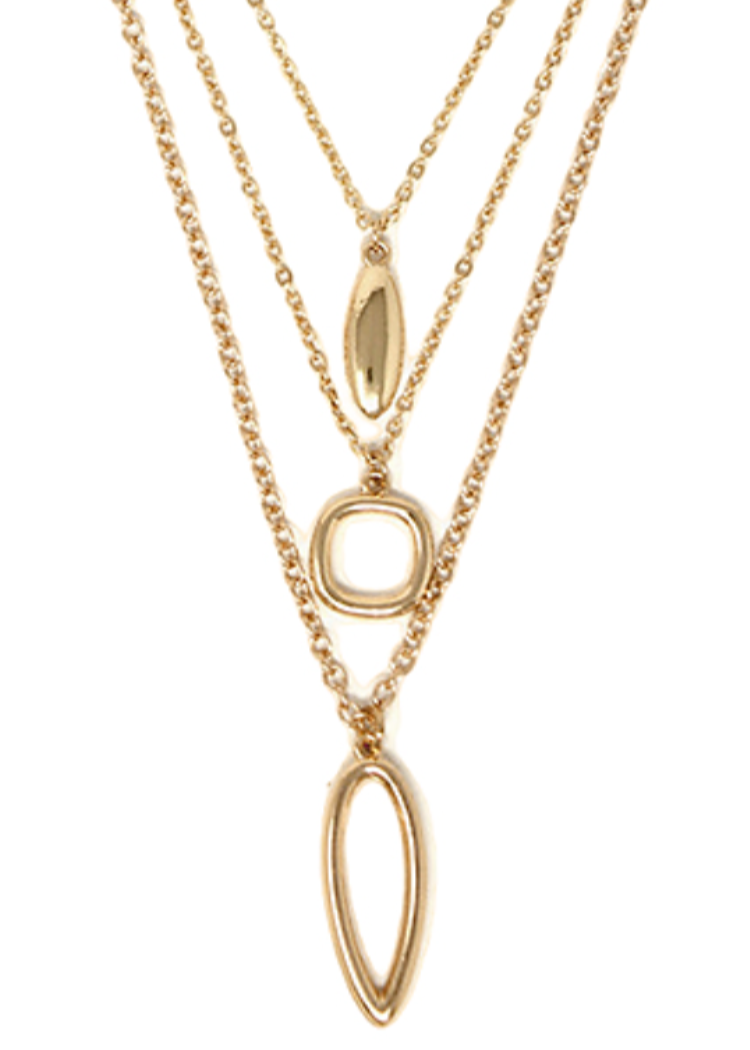 Rory Abstract Layer Necklace-Hand In Pocket