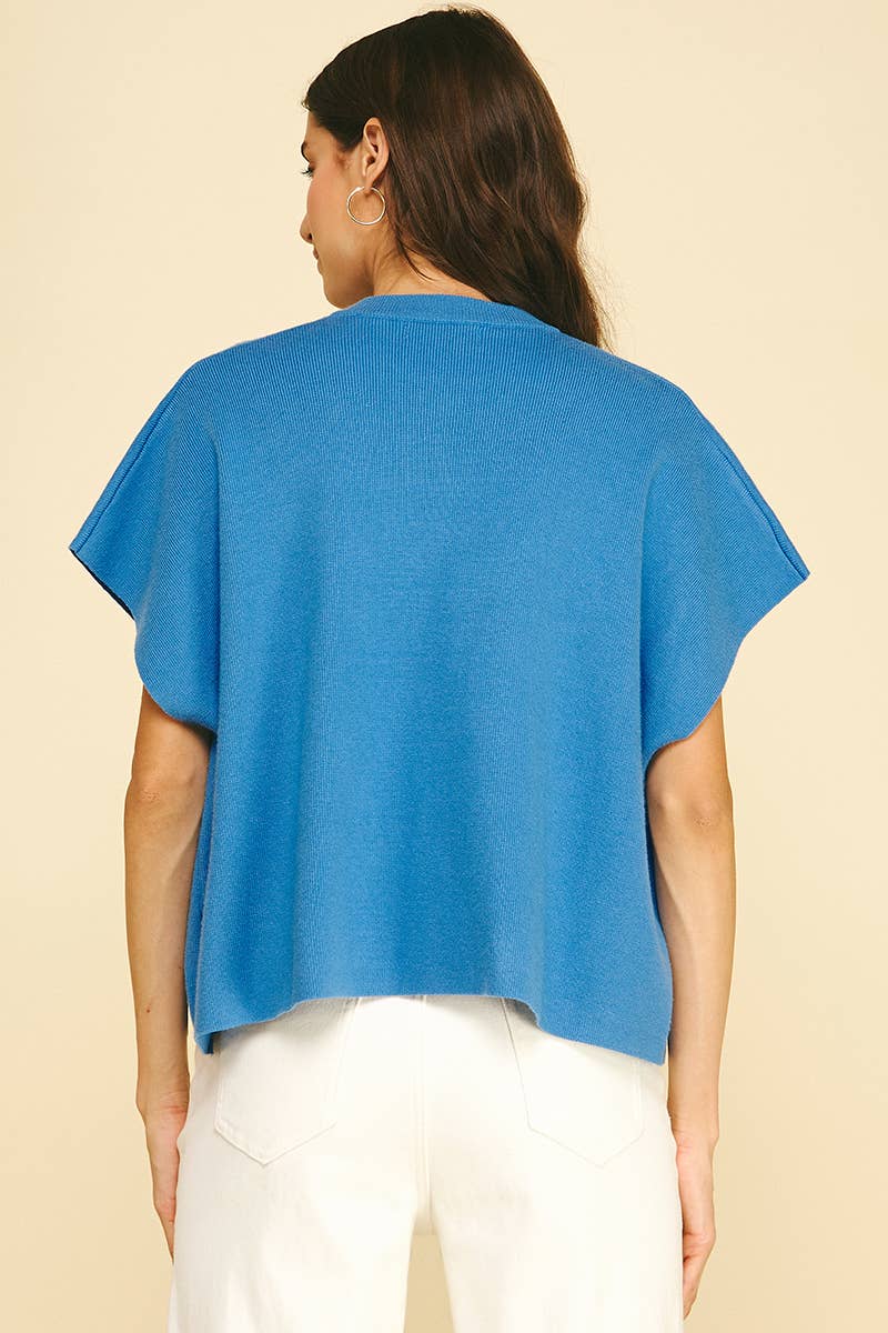Willa Sweater - Urban Blue-Hand In Pocket