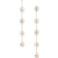 Falling Pearl and Crystal Dotted Earrings-Hand In Pocket