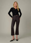 Joes Jeans The Callie Cropped Bootcut - Dk Chocolate-Hand In Pocket