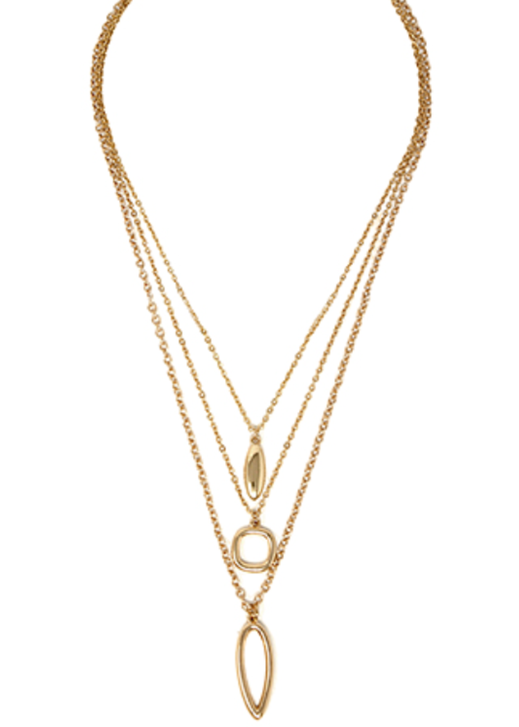 Rory Abstract Layer Necklace-Hand In Pocket
