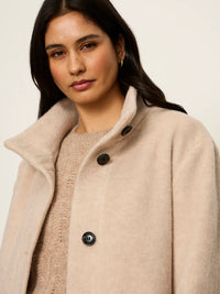 Sanctuary Bundled Wool Coat - Bone