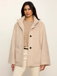 Sanctuary Bundled Wool Coat - Bone